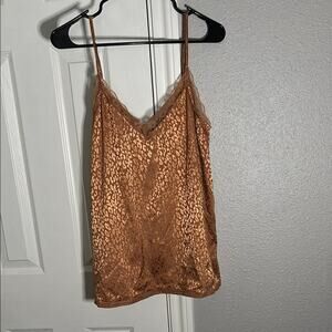 Oddy‎ cami satin spaghetti tank animal print size medium